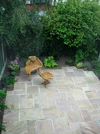 Private rear courtyard garden to The Stables