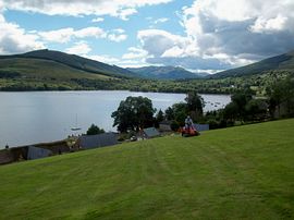  View from top of the garden to Loch Earn   