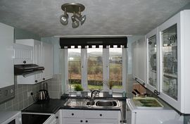 Kitchen with view from window