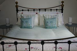 King size bed in master bedroom