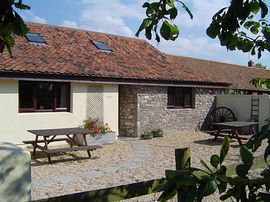 View of cottages and courtyard