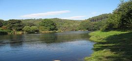 River Spey at the bottom of garden