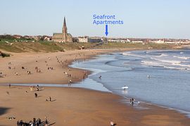 Seafront Apartments from Tynemouth Longsands