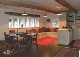 kitchen with mulberry wood table