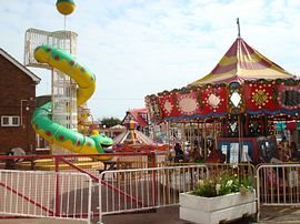 Small amusement park in village