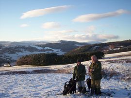 Snowy hill above Bunkhouse