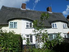 Front of the cottages