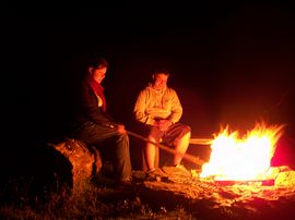 Evening campfire