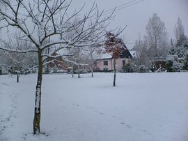 Westbrooke Barns in the snow