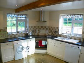 Kitchen with underfloor heating