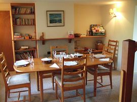 Looking into dining room