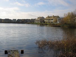 Goose Nest House from Somerford Lagoon