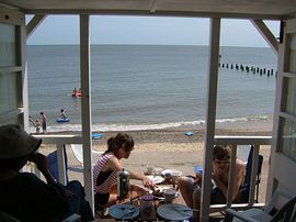 Beach hut on Southwold promenade