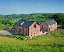 Pentwyn Farmhouse Exterior with views