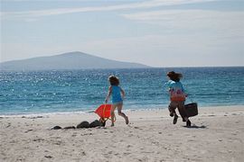 Children playing at North beach.