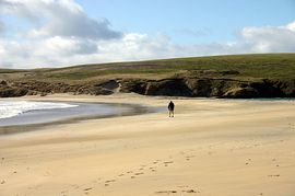 St Ninians Isle Beach 15 minutes away