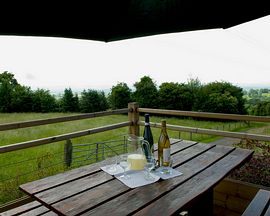 Picnic table and view