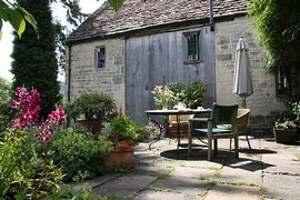 The terrace, Byre on right, 