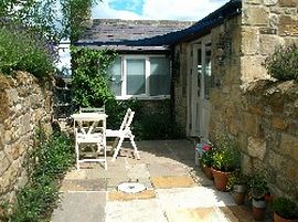 Patio garden area with seating