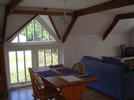 the open plan living area.