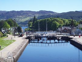 view from the top lock on the canal