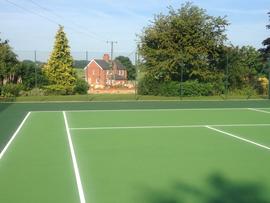 Newly Surfaced Tennis Court