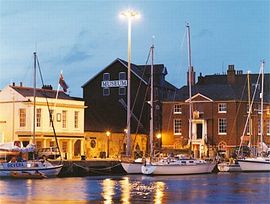 Poole harbour at night walking distance from house