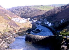 View of the cottages overlooking the harbour