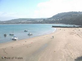 New Quay's blue flag beach