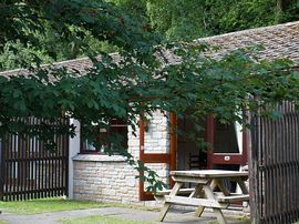 Front of the cottages