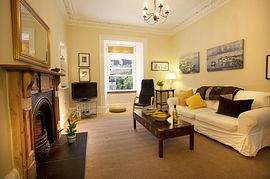 The sitting room showing the view thro' the window