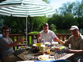 Dining on the decking