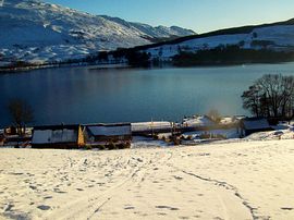 top of the garden in snow