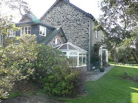 Pentre Bach House, Y Llaethdy and Y Popty from the garden.