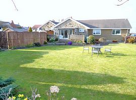 	Large secure garden with seating and BBQ 	 