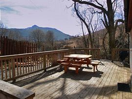 Decking with view to Ben Lomond