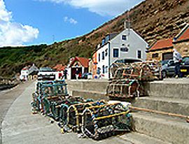 Lobster pots in the harbour