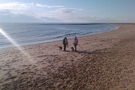 Jaywick Sands beach in February