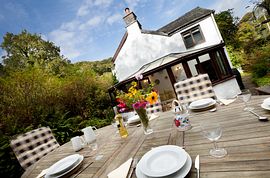 One of the terraces in the garden